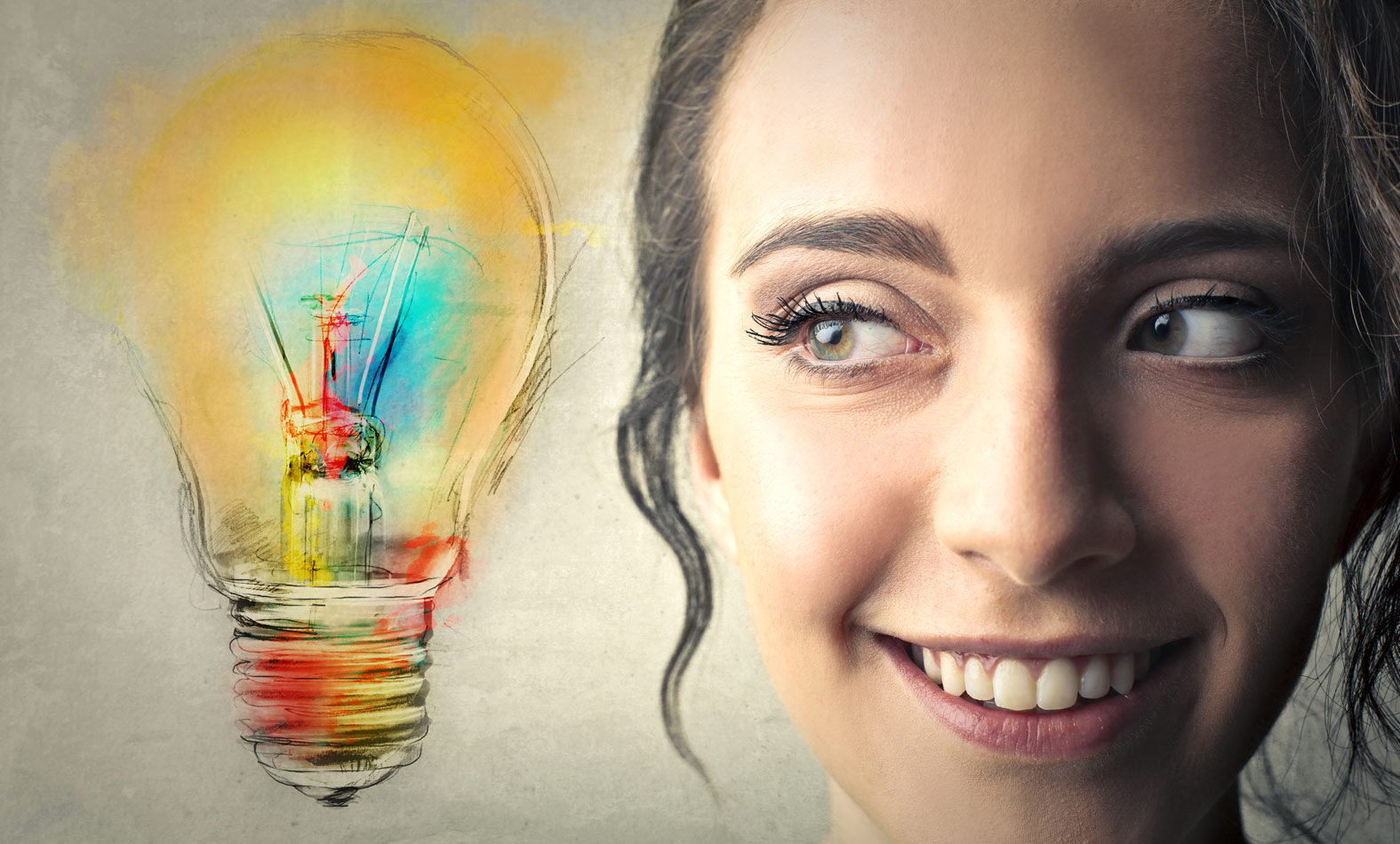 lightbulb woman